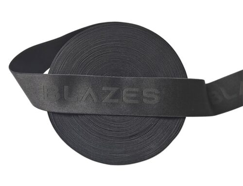 Custom shiny jacquard elastic waistband for underwear black