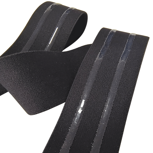  Stretchy Elastic Band Silicone Backed Gripper Elastic Webbing  Non-Slip Elastic Ribbon - 5 Yards per roll (25mm Width)